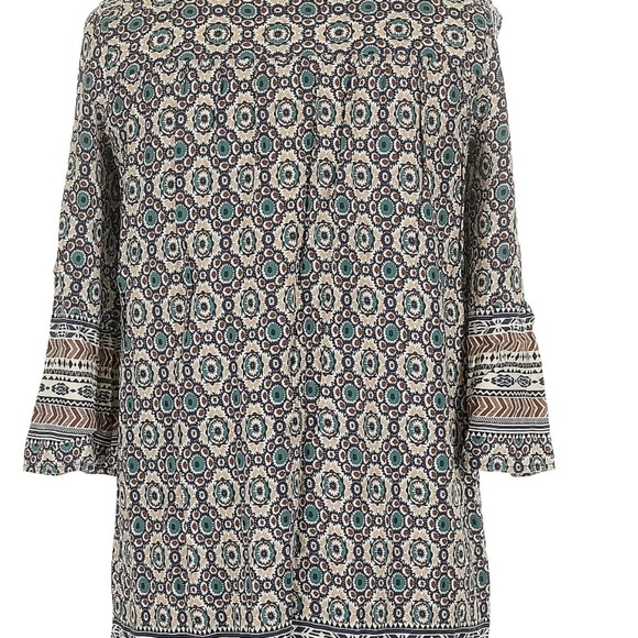 Flying Tomato Geometric Dress with Red and Blue Accents - Picture 2 of 4